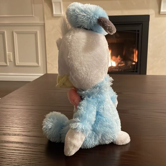 Disneyland Baby Donald Duck Plush With Rattle Very Fluffy With Pink Bow Chime - Picture 5 of 10